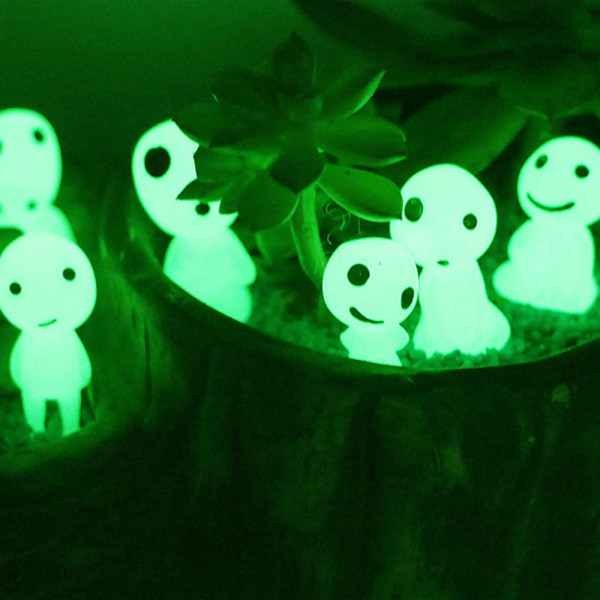 10 stk. Fairy Have Tilbehør Glow In Dark Træ Alfer Deko Green light