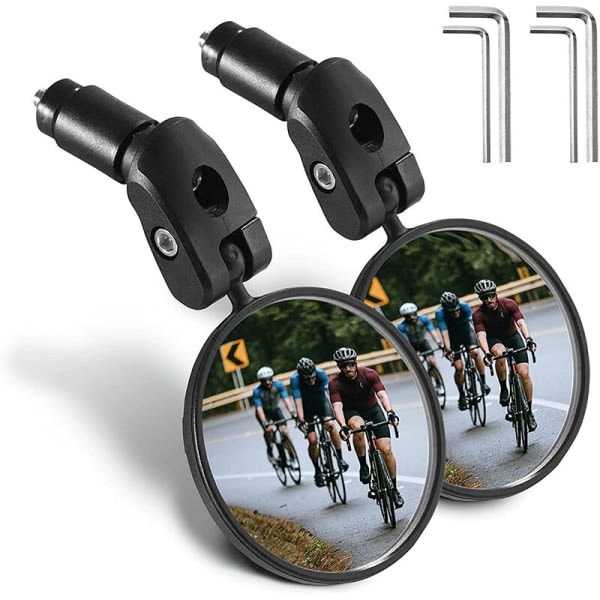 Cykelspeglar, High Definition 360° justerbart styr Konvex spegel Cykelspegel för Mountain Road Bike Motorcykel Cykel (2 delar)