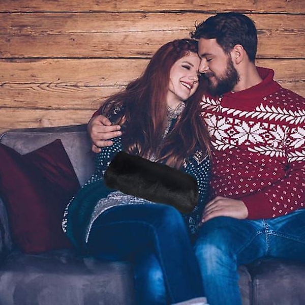 Fuskpäls handvärmare dam varm fuskpäls muff 20*35CM svart