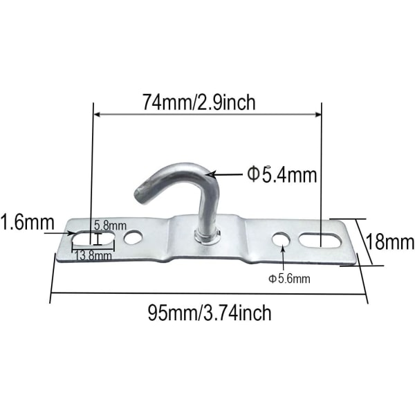 [3 stycken] Takkrok 95mm Taklampa Basplatta Tak