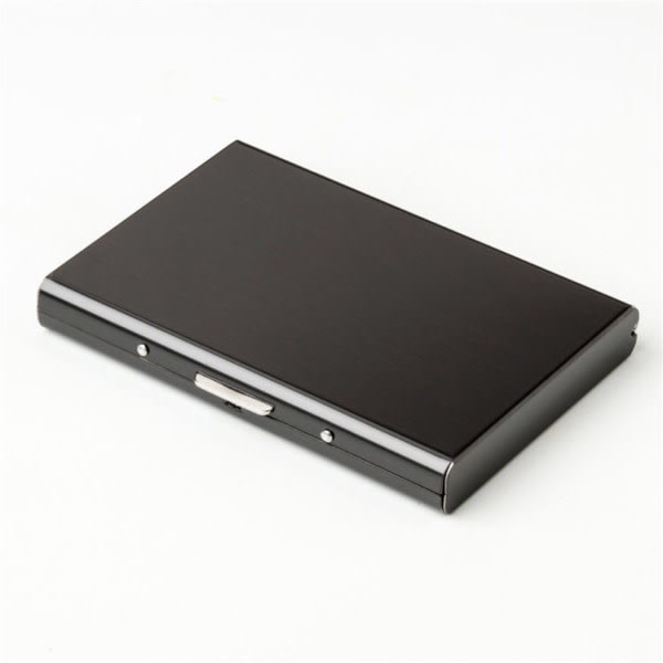 Rostfritt stål - klämma med skiljevägg - skyddad RFID - plånbok metall svart