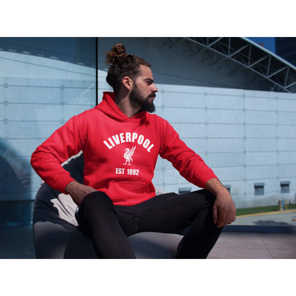 Liverpool hettegenser Hoodie Sweatshirt 1892 t-skjorte Rød Red 9-11 år 140cl