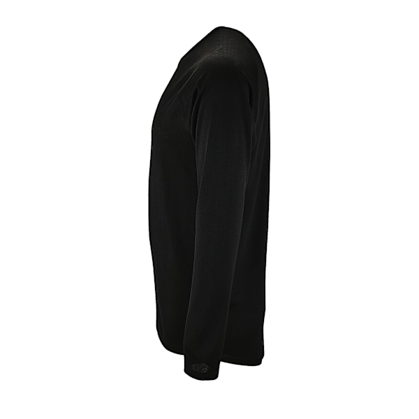 SOLS Herr Sporty Långärmad Performance T-shirt XL Svart Black XL