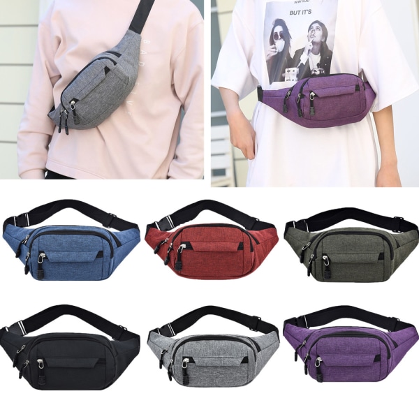 Midjevesker Fanny Pack SVART Black