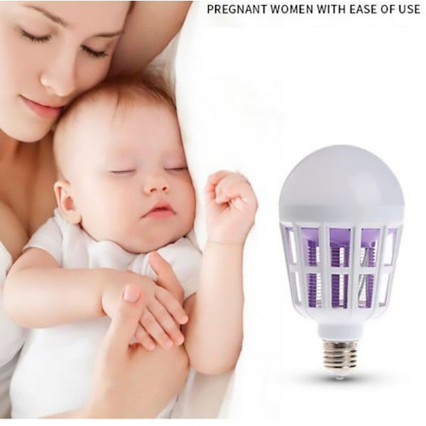 Myggdödande lampa, skadedjursavvisande ljuszapper, E27-15W vit LED
