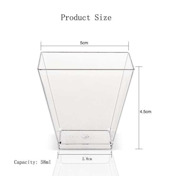 Klara plastglasskopper 25pcs
