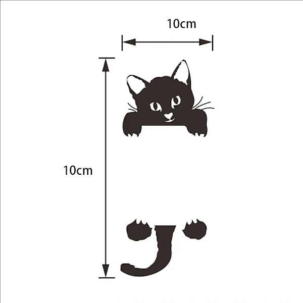 5-pack kattväggdekaler för ljusströmbrytare