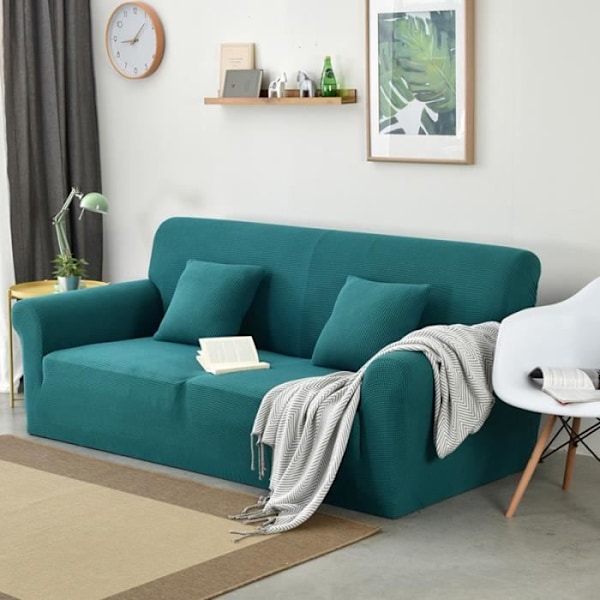 1-delt Jacquard Stretch-soffbetræk, plys sofabetræk (190 til 230 cm) - 3-personers, grøn