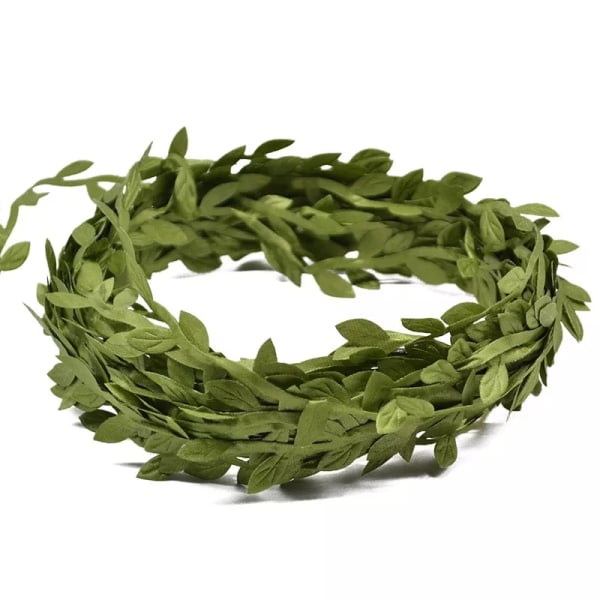 10 meter sidenblad handformade konstgjorda gröna blad för bröllop