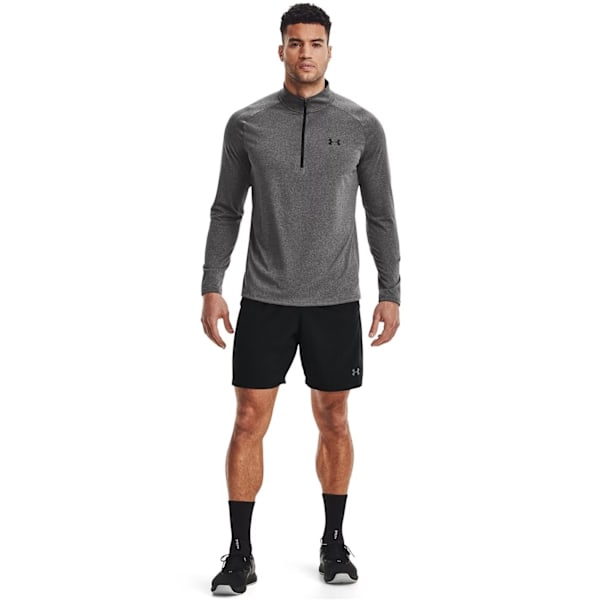 Under Armour Herr 2.0 Halvzip Funktionströja S Carbon Heather/B Carbon Heather/Svart Carbon Heather/Black S