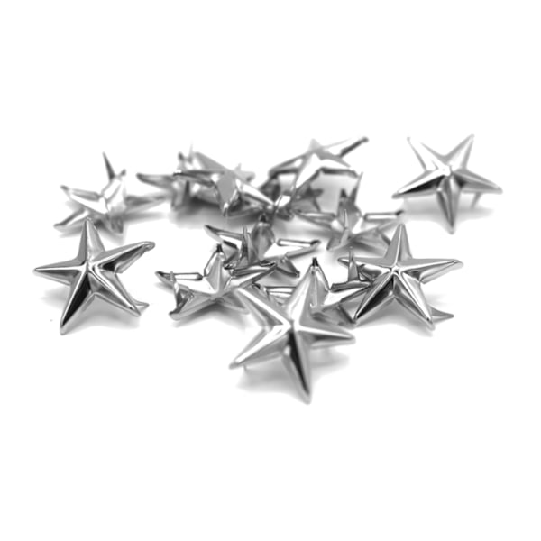 Løse stjernespiker 100 stk silver 100
