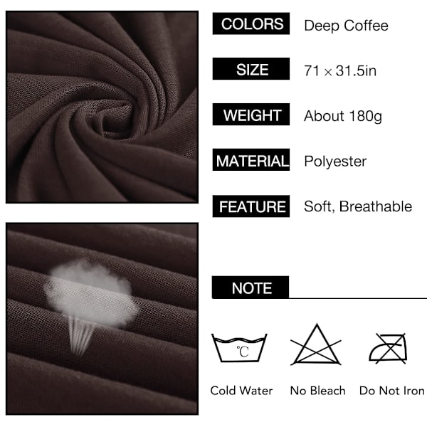 Stretch Huvudscarfs Hårband För Muslimer Mjuka Andningsbara Scarf-deep Coffee
