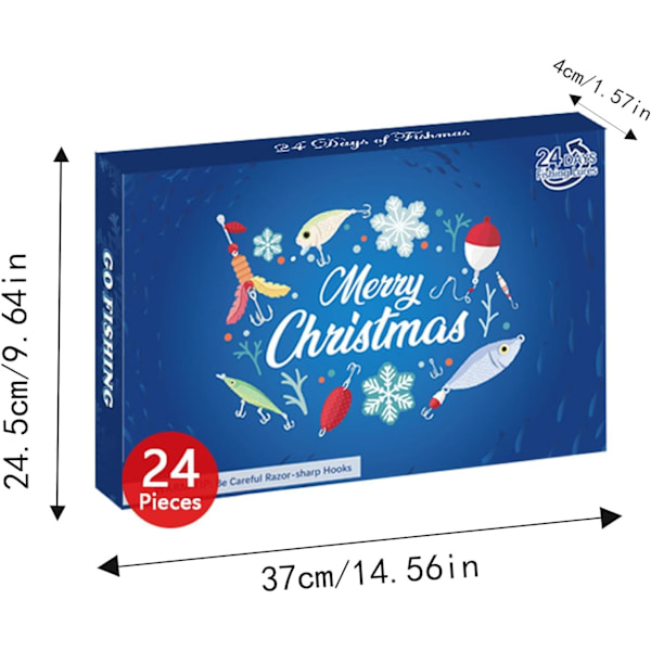 Fisketillbehör adventskalender, överraskningsgåvor för fiskeentusiaster