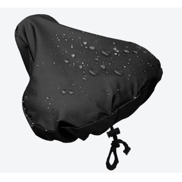 2-pack Vattentätt Regn- och Dammskydd Cykelsits Sadelöverdrag med Dragsko-FA5- Svart