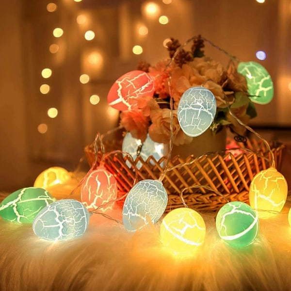 Påskljus - Med 10 LED-lampor - 2m - För påskägg