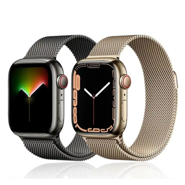 Apple Watch Armbånd Milanese til 42mm/ 44mm / 45mm/ 49mm - Flere farver Svart