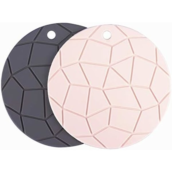 2PCS Heat Insulation Pad Kitchen Silicone Mat Tableware