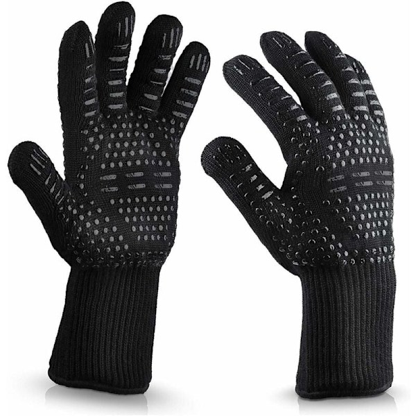 BBQ-hansker 1 par, varmebestandige ovnshansker opptil 932°F Universal Cooking Gloves for grilling og ovn, par grillhansker