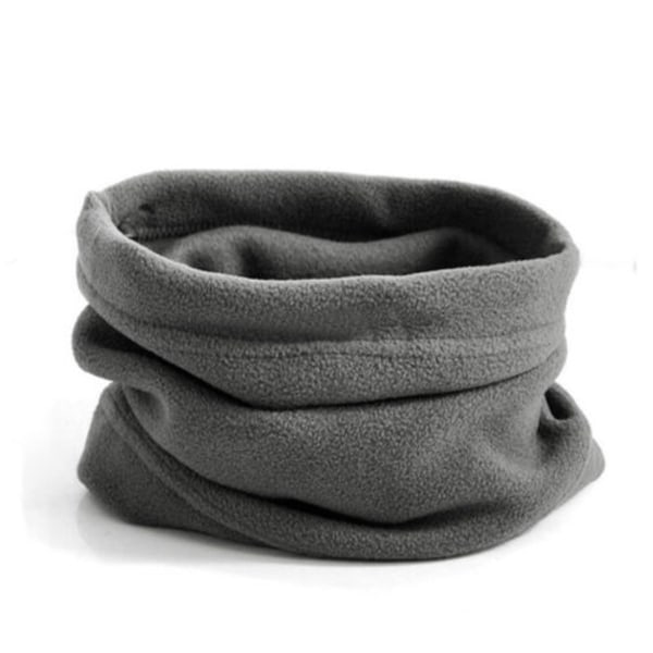 Herrar Dam Termisk Fleece Halsvärmare Vinterhalsduk Mössa grey