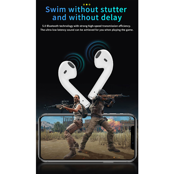 i12 trådlösa Bluetooth-hörlurar TWS Touch Bluetooth-hörlurar grön