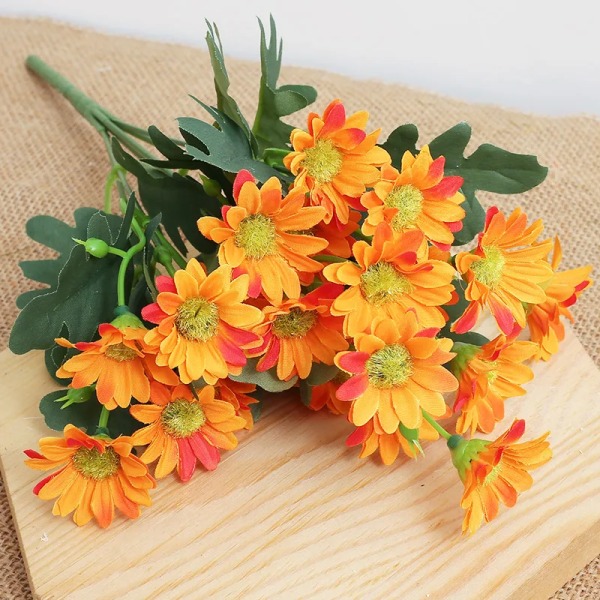 Juledekorasjon Vakre kunstige høstblomster, silke d