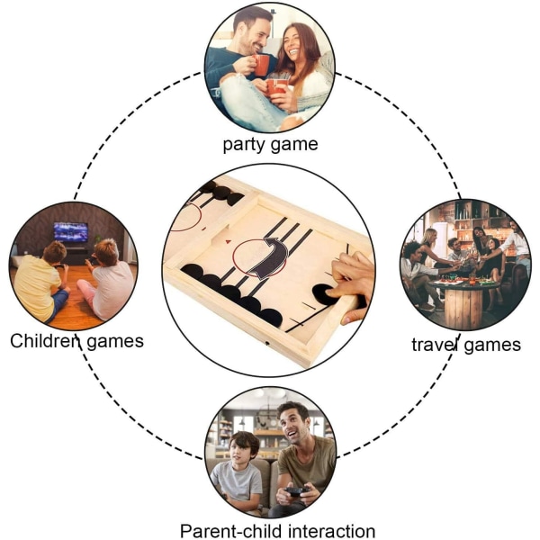 Snabbt slingpuckspel, trähockeyspel, superfotbollsbord adult