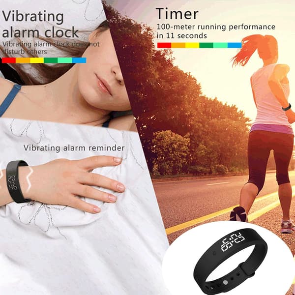 Fitness Tracker ilman älypuhelinta, ei Bluetoothia, ei sovellusta, USB-lataus, askelmittari, urheilukello unenseurannalla ja värisevällä herätyskellolla-FA-