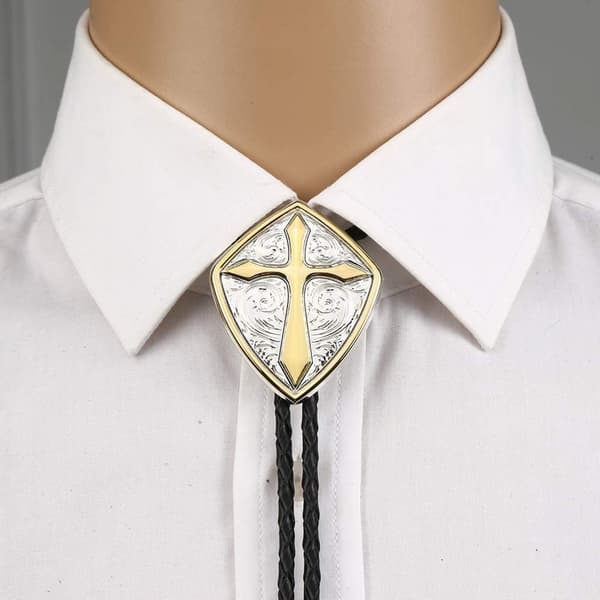 Cowboy Western Slips Bolo Slips til mænd Vintage Skjold med hånd-FA-