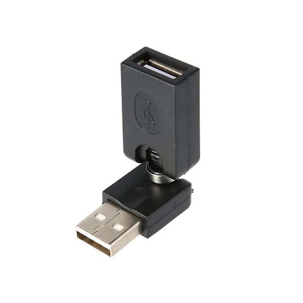 2 stk USB hann til hunn roterende bøyningsgrensesnitt med 360 graders fri rotasjon A hann til A hunn USB hann til hunn adapter