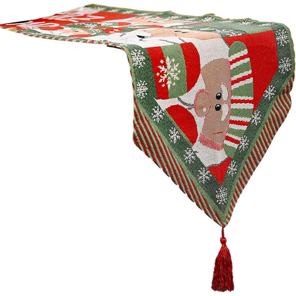 Christmas table runner, washable cotton linen tablecloth table