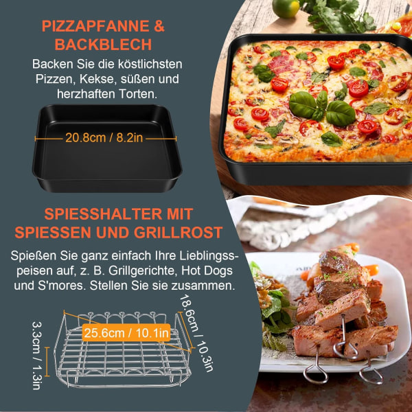 Nya Airfryer-tillbehör för varmluftsfritös passar endast COSORI 5,5L, xxl 5,5