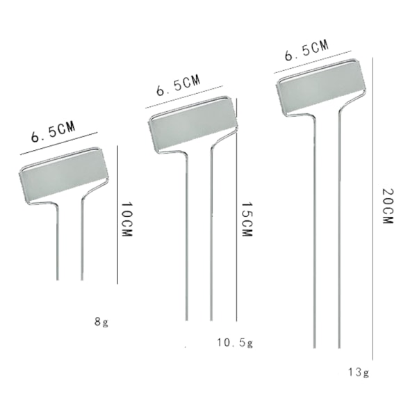 10-delt sett plantetiketter Markører Planteskole Hageetiketter Stick Plant