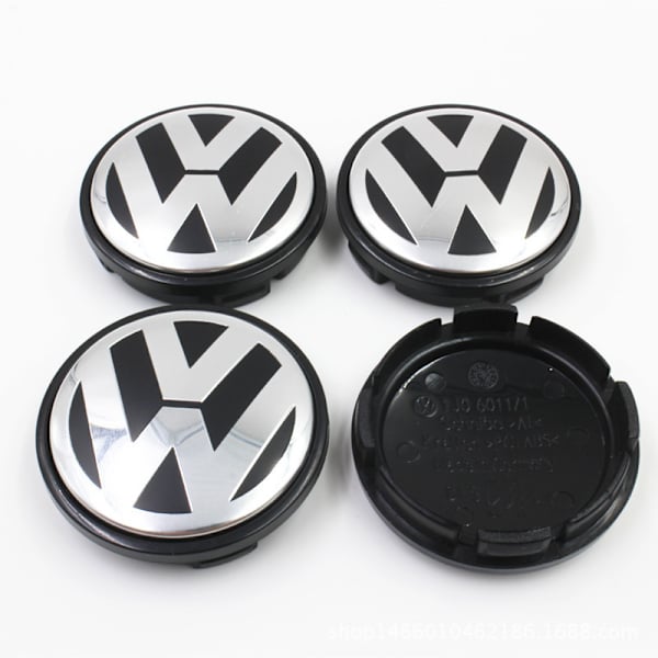 4-pakning VW-logo 56 mm navkapsel Felgmerke #1 56mm