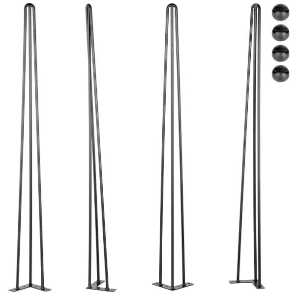 Bordben - VEVOR - 4 stk - 28\" / 71,1 cm - Kulstofstål - Lastkapacitet 220 lbs / 100 kg-XF7- Svart