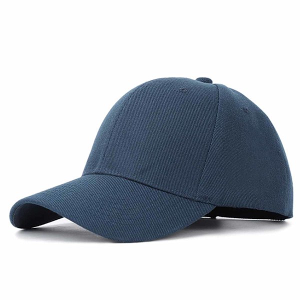 Mørkeblå Baseballcaps med Sport Strapback og Borrelås Blå Navy Blå blue one size