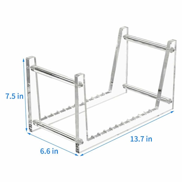 Gjennomsiktig vinylplateholder for skrivebordsalbum, akryl vinylplatehylle display 50 LP-plater