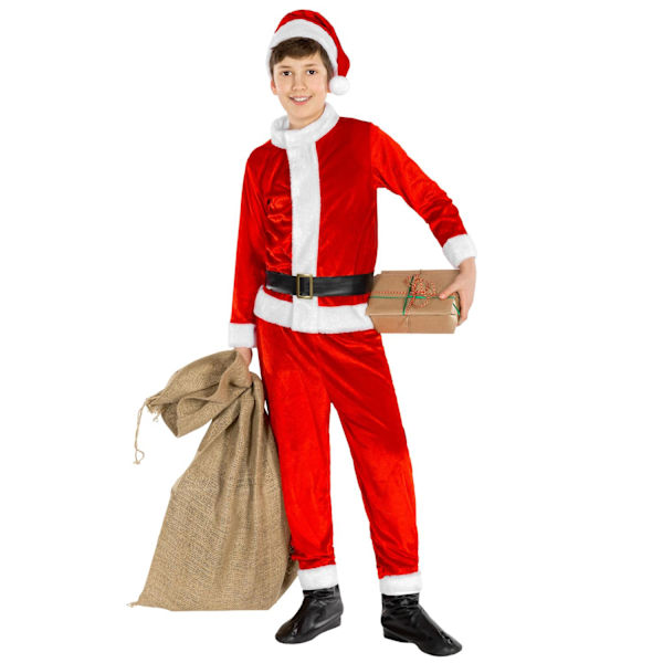 tectake Kostume til Dreng Sankt Nikolaus Rød Red 140 (10-12y)