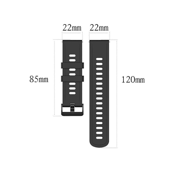 Amazfit GTR 47mm / Pace urrem i silikone - Sort black Mjukplast