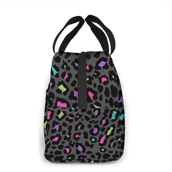 Pojat Tytöt Eristetty Neopreen Lounaslaukku Rave Tyyli Leopardi Print Tote Käsilaukku Lounasrasia Ruoka Säiliö Jääkaappi Lämmin Pussi Kouluun Työhön Toimistoon