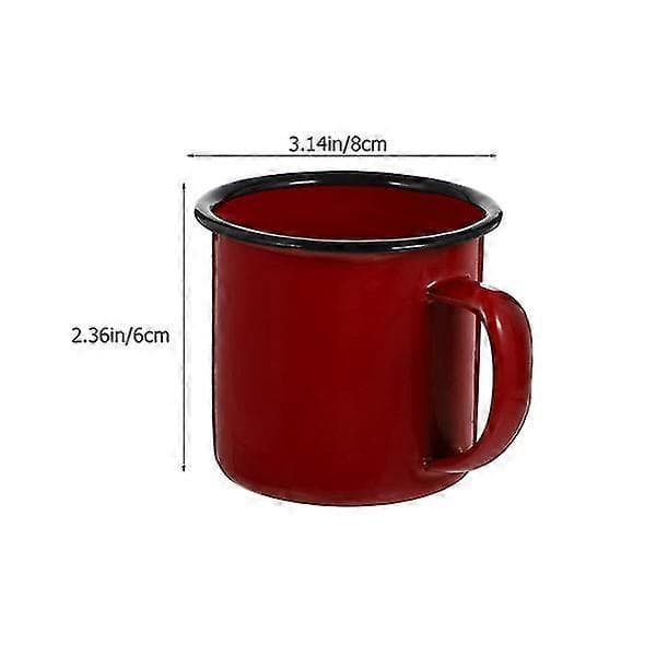 4 stk. Emaljekrus Vintage Campingkrus Vandkrus Camping Kaffe Mælkekrus-FA-