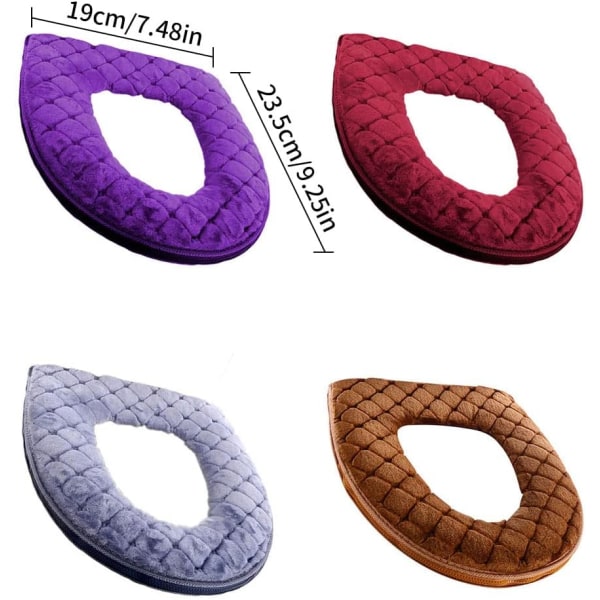 Toilet Seat Cover Pads with Zipper,Luxury Thick Warm Toilet Seat