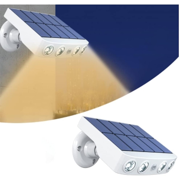 Tehokkaat aurinkokennovalot ulkona liiketunnistimella vedenpitävä puutarha LED-aurinkokennovalot prožektorit