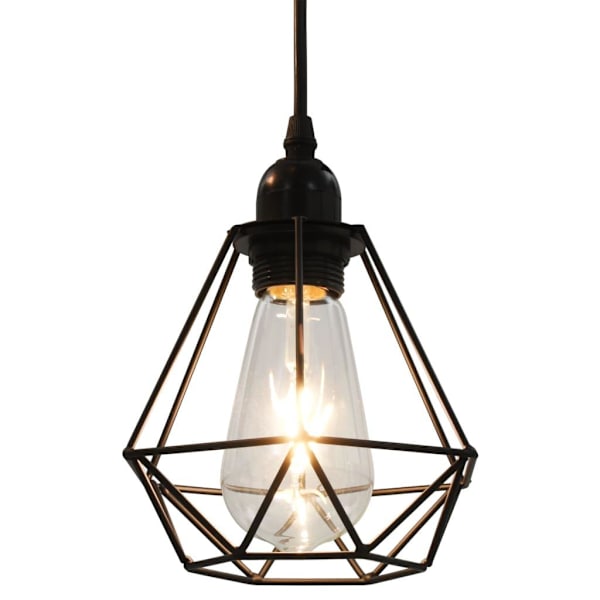 vidaXL Timanttimallinen kattovalaisin musta 3 x E27-lampulle black 1810