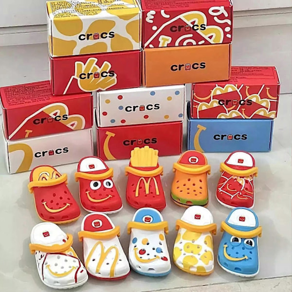 2024 McDonald's Mini Crocs Avaimenperät Happy Meal Lelut Täydellinen Sööt Mini Avaimenperä-Xin Style 9