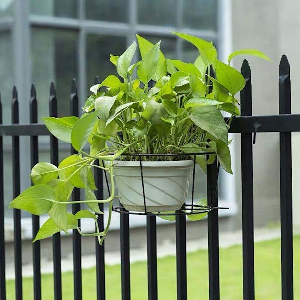 Balkon Gelænder Hængende Blomsterkrukke Stativ Chlorophytum Blomsterstand Jernkunst Potteholder Hjem Have Sukkulent Plante Kurv Hylde