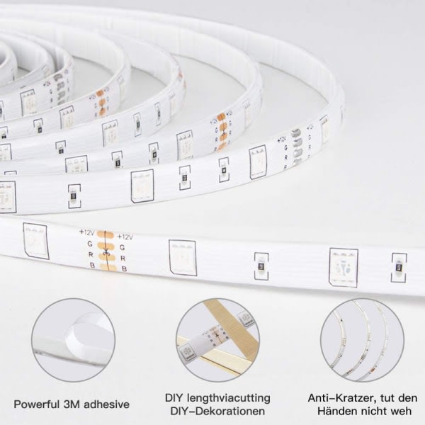LED-remsa RGB LED-remsor färgförändring LED-ljusloop 5m