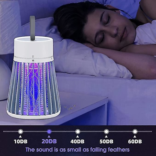 Wabjtam ladattava hyttys- ja kärpäsansalaitteiden sisävalaisin ripustuslenkillä Sähköinen tappotuotelamppu Kannettava USB-LED-ansa