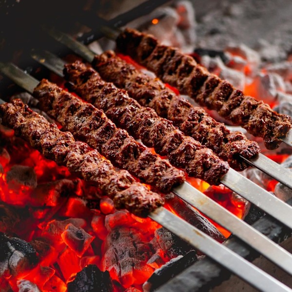 Kebab Maker Grillspyd, 11 tommer lang presseform Kabab Maker Presse