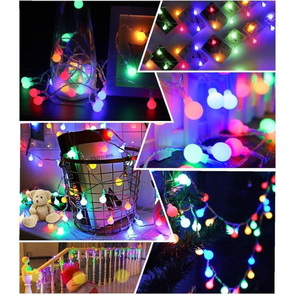 15M/49ft 120 LED Globe String Lights Vattentät