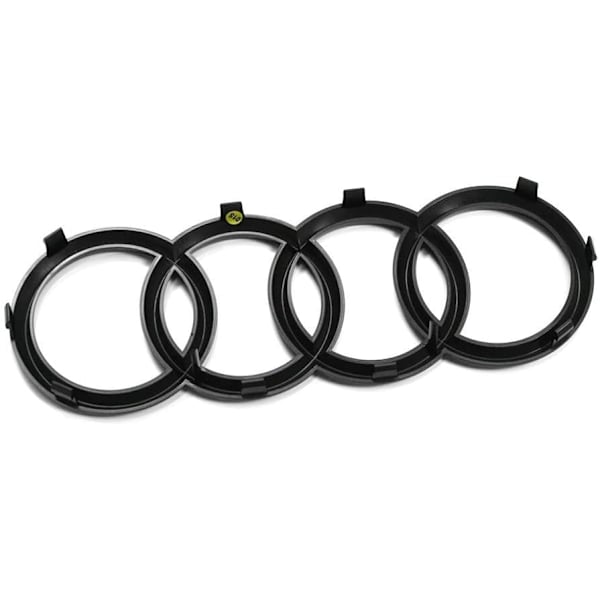 273mm Audi 82A071801 Grillimerkki, Ringe Black Edition -embleemi, musta-FA2-